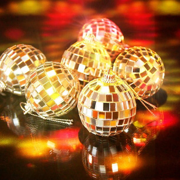 Mirror Ball Hanging Disco Lighting Ball for DJ Bar Christmas Party Wedding Holiday Decoration 3cm diameter 